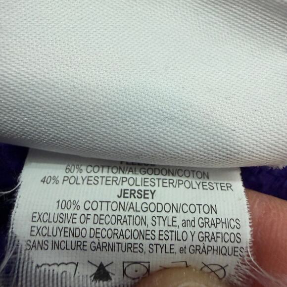 Vintage Minnesota Vikings Full Zip Hoodie Men's 2XL Purple Yellow Football y2k - Picture 5 of 8